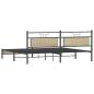 Preview: Metallbett ohne Matratze Sonoma-Eiche 193x203 cm