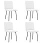 Preview: ARDEBO.de - Esszimmerstühle 4 Stk. Weiß Kunstleder