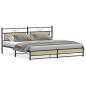 Preview: Metallbett ohne Matratze Sonoma-Eiche 193x203 cm