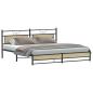 Preview: Metallbett ohne Matratze Sonoma-Eiche 193x203 cm