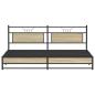 Preview: Metallbett ohne Matratze Sonoma-Eiche 193x203 cm