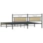 Preview: Metallbett ohne Matratze Sonoma-Eiche 193x203 cm