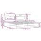 Preview: Metallbett ohne Matratze Sonoma-Eiche 193x203 cm