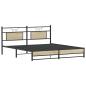 Preview: Metallbett ohne Matratze Sonoma-Eiche 183x213 cm