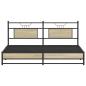 Preview: Metallbett ohne Matratze Sonoma-Eiche 183x213 cm