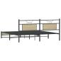 Preview: Metallbett ohne Matratze Sonoma-Eiche 183x213 cm