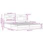 Preview: Metallbett ohne Matratze Sonoma-Eiche 183x213 cm