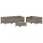 Preview: 6-tlg. Garten-Lounge-Set mit Kissen Grau Poly Rattan