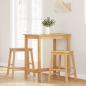 Preview: Barstühle 2 Stk. Massivholz Gummibaum