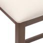 Preview: Barstühle mit Kissen 2 Stk. Braun Massivholz Gummibaum