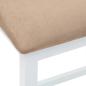 Preview: Barstühle mit Kissen 2 Stk. Weiß Massivholz Gummibaum