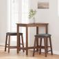 Preview: Barstühle mit Kissen 2 Stk. Braun Massivholz Gummibaum