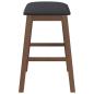 Preview: Barstühle mit Kissen 2 Stk. Braun Massivholz Gummibaum