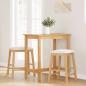 Preview: Barstühle mit Kissen 2 Stk. Massivholz Gummibaum