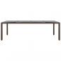 Preview: Gartentisch mit Glasplatte Braun Poly Rattan