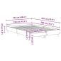 Preview: Bettgestell ohne Matratze Betongrau 120x200 cm Holzwerkstoff