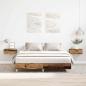 Preview: ARDEBO.de - Bettgestell ohne Matratze Altholz-Optik 140x200cm Holzwerkstoff
