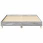 Preview: Bettgestell ohne Matratze Grau Sonoma 140x200 cm Holzwerkstoff