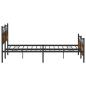 Preview: Metallbett ohne Matratze Räuchereiche 193x203 cm