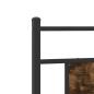 Preview: Kopfteil Räuchereiche 80 cm Holzwerkstoff und Stahl