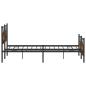 Preview: Metallbett ohne Matratze Räuchereiche 183x213 cm