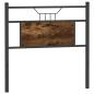 Preview: Kopfteil Räuchereiche 75 cm Holzwerkstoff und Stahl