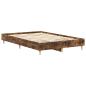 Preview: Bettgestell ohne Matratze Räuchereiche 120x200 cm Holzwerkstoff
