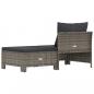 Preview: 2-tlg. Garten-Lounge-Set mit Kissen Grau Poly Rattan