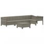 Preview: 6-tlg. Garten-Lounge-Set mit Kissen Grau Poly Rattan