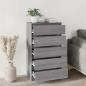 Preview: Schubladenschrank Grau Sonoma 60x36x103 cm Holzwerkstoff