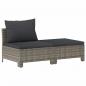 Preview: 6-tlg. Garten-Lounge-Set mit Kissen Grau Poly Rattan