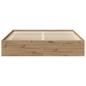Preview: Bettgestell ohne Matratze Artisan-Eiche 200x200cm Holzwerkstoff