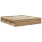 Preview: Bettgestell ohne Matratze Artisan-Eiche 200x200cm Holzwerkstoff