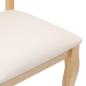 Preview: Esszimmerstühle mit Kissen 2 Stk. Natur Massivholz Gummibaum