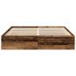 Preview: Bettgestell ohne Matratze Altholz-Optik 180x200cm Holzwerkstoff