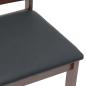 Preview: Esszimmerstühle mit Kissen 2 Stk. Braun Massivholz Gummibaum