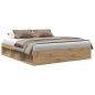 Preview: Bettgestell ohne Matratze Artisan-Eiche 180x200cm Holzwerkstoff