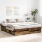 Preview: Bettgestell ohne Matratze Altholz-Optik 200x200cm Holzwerkstoff