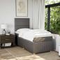 Preview: Boxspringbett mit Matratze Taupe 80x200 cm Stoff