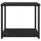 Preview: Beistelltisch Schwarz 55x45x49 cm Poly Rattan