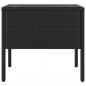 Preview: Beistelltisch Schwarz 53x37x48 cm Poly Rattan und Hartglas