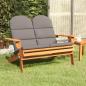 Preview: ARDEBO.de - Adirondack-Gartenbank mit Kissen 126 cm Massivholz Akazie