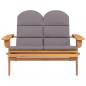 Preview: Adirondack-Gartenbank mit Kissen 126 cm Massivholz Akazie