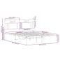 Preview: Bettgestell ohne Matratze Braun Eiche 140x190 cm Holzwerkstoff