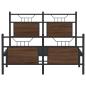Preview: Bettgestell ohne Matratze Braun Eiche 120x200 cm Holzwerkstoff