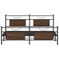 Preview: Metallbett ohne Matratze Braun Eichen-Optik 180x200 cm