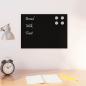 Preview: ARDEBO.de - Magnettafel Wandmontage Schwarz 40x30 cm Hartglas