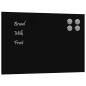 Preview: Magnettafel Wandmontage Schwarz 40x30 cm Hartglas