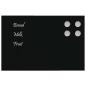 Preview: Magnettafel Wandmontage Schwarz 40x30 cm Hartglas