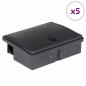 Preview: Mausefallen 5 Stk. Schwarz 13x10x4 cm